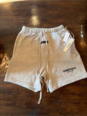 Essentials Fear of God Men's Dark Oatmeal Athletic Sweat Shorts